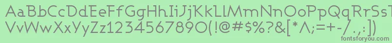 フォントASHBW    – 緑の背景に灰色の文字