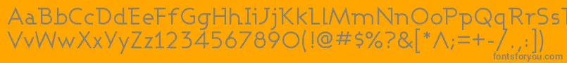 フォントASHBW    – オレンジの背景に灰色の文字