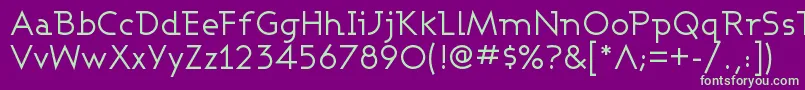 ASHBW    Font – Green Fonts on Purple Background