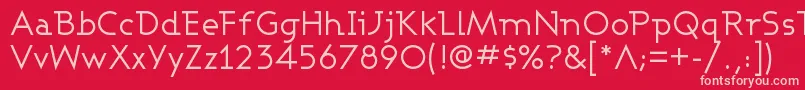 フォントASHBW    – 赤い背景にピンクのフォント