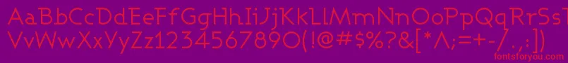 フォントASHBW    – 紫の背景に赤い文字