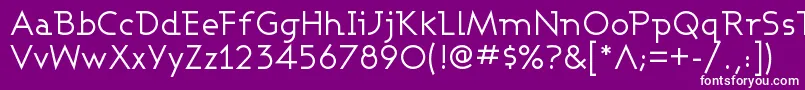 ASHBW    Font – White Fonts on Purple Background