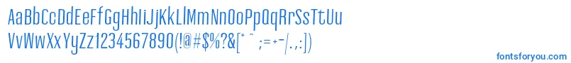 Ashemark regular-fontti – siniset fontit valkoisella taustalla