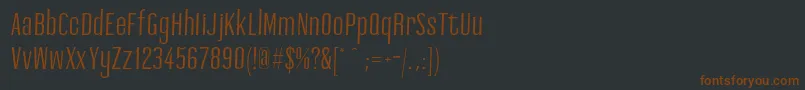 Ashemark regular-fontti – ruskeat fontit mustalla taustalla
