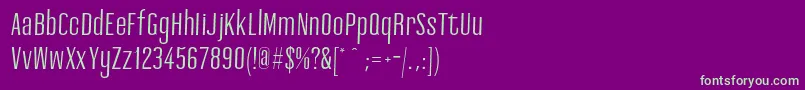 Ashemark regular-fontti – vihreät fontit violetilla taustalla