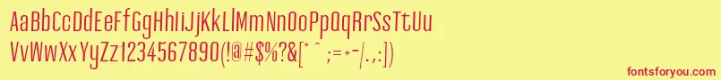 Ashemark regular Font – Red Fonts on Yellow Background