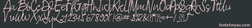 Ashley Pages Font – Pink Fonts on Black Background