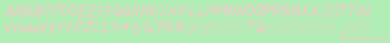AsimoneBrush Font – Pink Fonts on Green Background
