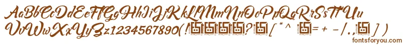 Asiyah Script   Demo Font – Brown Fonts on White Background