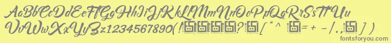 More about Asiyah Script Demo Font Asiyah Script Demo Font – Gray Fonts on Yellow Background