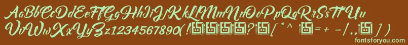 More about Asiyah Script Demo Font Asiyah Script Demo Font – Green Fonts on Brown Background