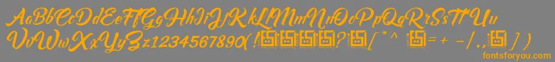 Asiyah Script   Demo Font – Orange Fonts on Gray Background