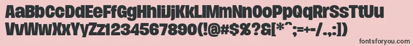 DueraNormboldPersonal Font – Black Fonts on Pink Background