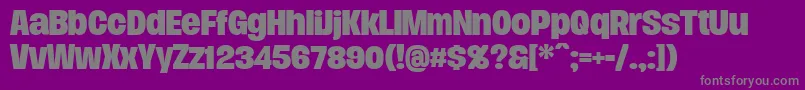 DueraNormboldPersonal Font – Gray Fonts on Purple Background