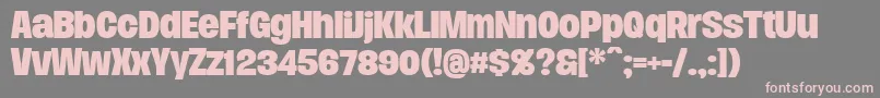 DueraNormboldPersonal Font – Pink Fonts on Gray Background