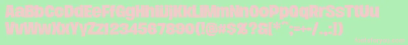 DueraNormboldPersonal Font – Pink Fonts on Green Background