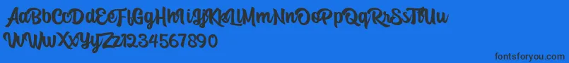 Asking Mind Font – Black Fonts on Blue Background