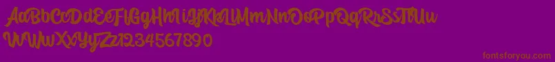 Asking Mind Font – Brown Fonts on Purple Background