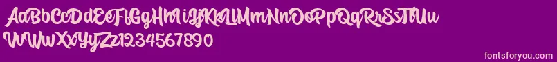 Asking Mind Font – Pink Fonts on Purple Background