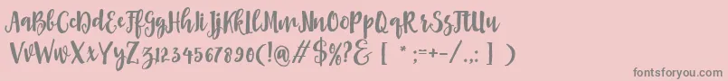 Asly Brush Font – Gray Fonts on Pink Background