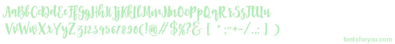 Czcionka Asly Brush – zielone czcionki