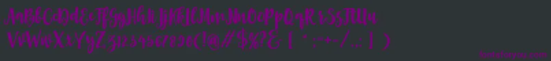 Asly Brush Font – Purple Fonts on Black Background