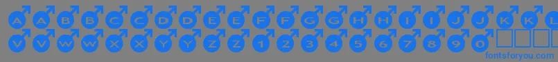 asmale Font – Blue Fonts on Gray Background