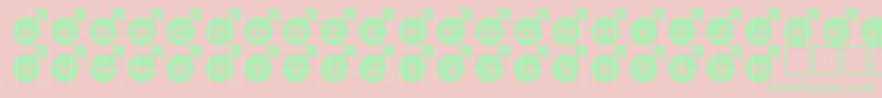 asmale Font – Green Fonts on Pink Background