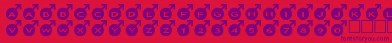 asmale Font – Purple Fonts on Red Background