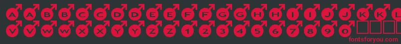 asmale Font – Red Fonts on Black Background