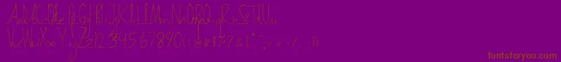 Asmarandana-Schriftart – Braune Schriften auf violettem Hintergrund