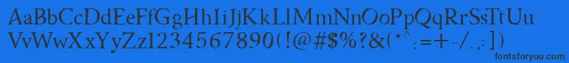 Czcionka Asmath FREE – czarne czcionki na niebieskim tle