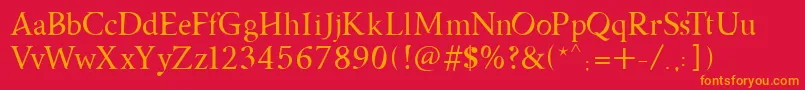 Asmath FREE Font – Orange Fonts on Red Background