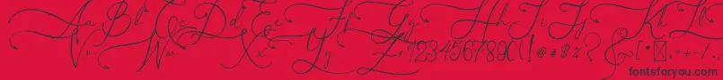 fuente AsmelinaHarley – Fuentes Negras Sobre Fondo Rojo