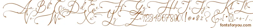AsmelinaHarley Font – Brown Fonts on White Background
