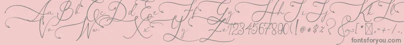 fuente AsmelinaHarley – Fuentes Grises Sobre Fondo Rosa
