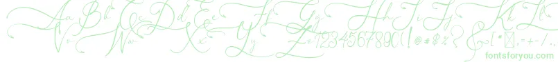 フォントAsmelinaHarley – 緑のフォント