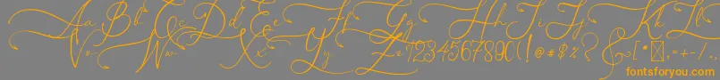 AsmelinaHarley Font – Orange Fonts on Gray Background