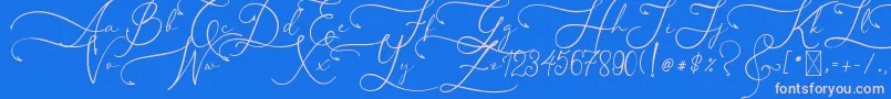 AsmelinaHarley Font – Pink Fonts on Blue Background