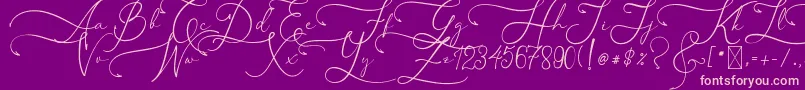 fuente AsmelinaHarley – Fuentes Rosadas Sobre Fondo Morado