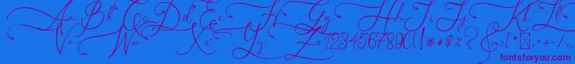AsmelinaHarley-fontti – violetit fontit sinisellä taustalla