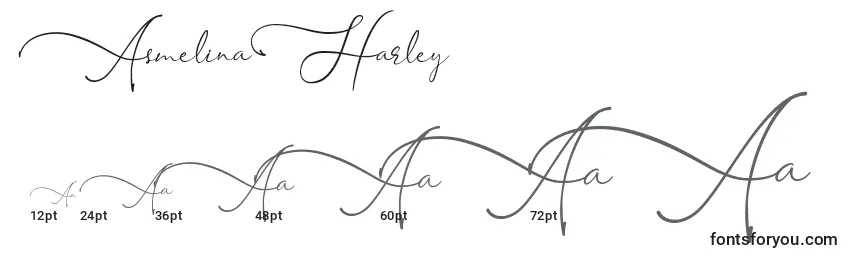 AsmelinaHarley Font Sizes