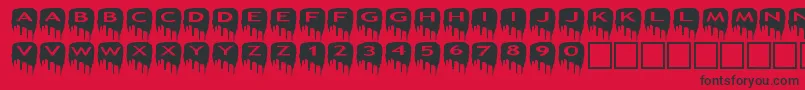 asmeltdowns Font – Black Fonts on Red Background