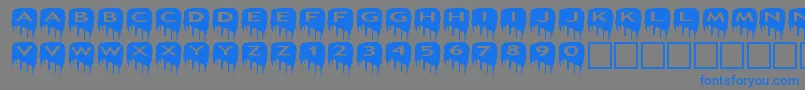 asmeltdowns Font – Blue Fonts on Gray Background