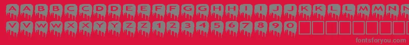 asmeltdowns Font – Gray Fonts on Red Background