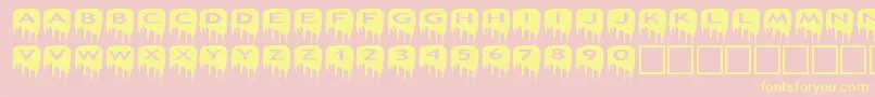 asmeltdowns Font – Yellow Fonts on Pink Background