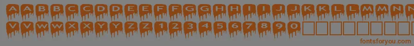 asmeltdownsreverse Font – Brown Fonts on Gray Background