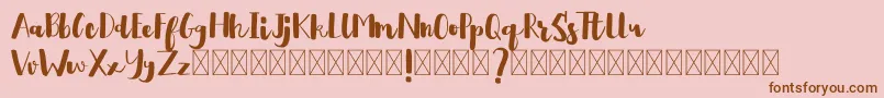 Asmirandah Font – Brown Fonts on Pink Background