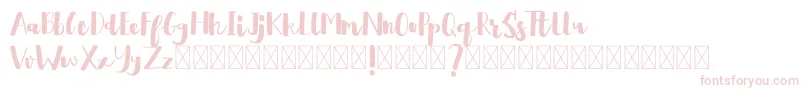 Asmirandah Font – Pink Fonts on White Background