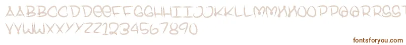 Czcionka Laced – brązowe czcionki na białym tle